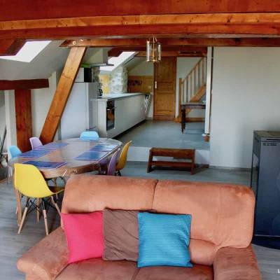 Borieta Farmhouse Southern French Alps Le Béal - living room and kitchen.jpg